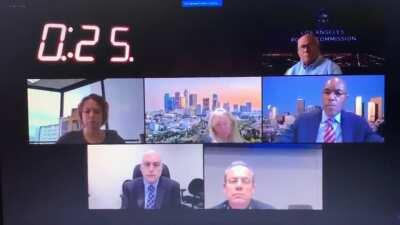 Zoom freakout on LAPD Chief Moore