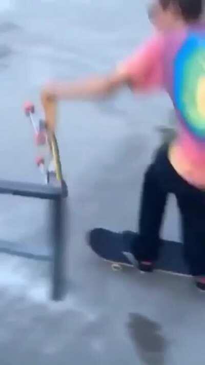 To swap board without breaking his balls.