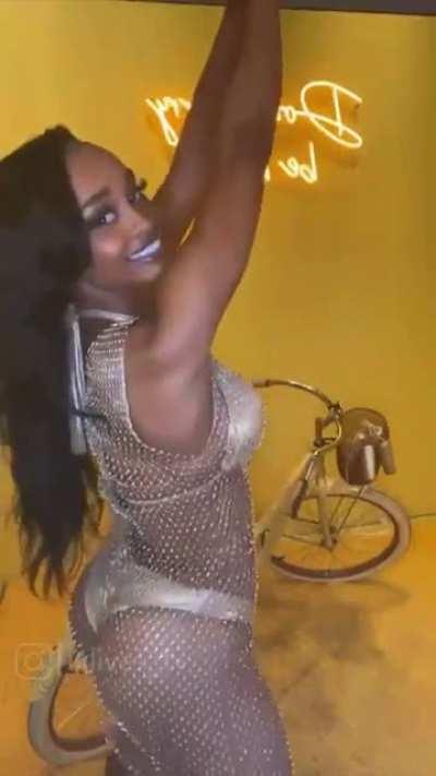 Gold swimsuit photoshoot