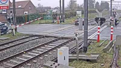 Train just came out of nowhere!