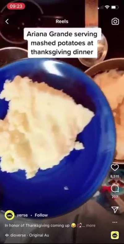 Linty mashed potatoes
