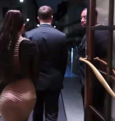 following her fat ass