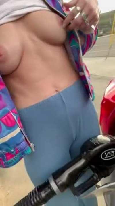 Waiting for my tank to fill up