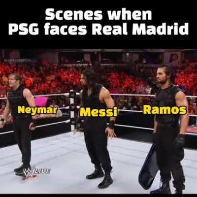 Scenes when PSG faces Real Madrid