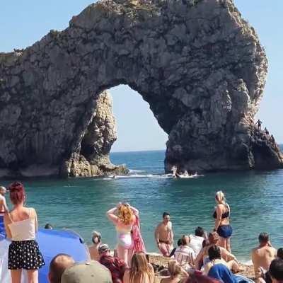 HMB while I do this sweet cliff jump