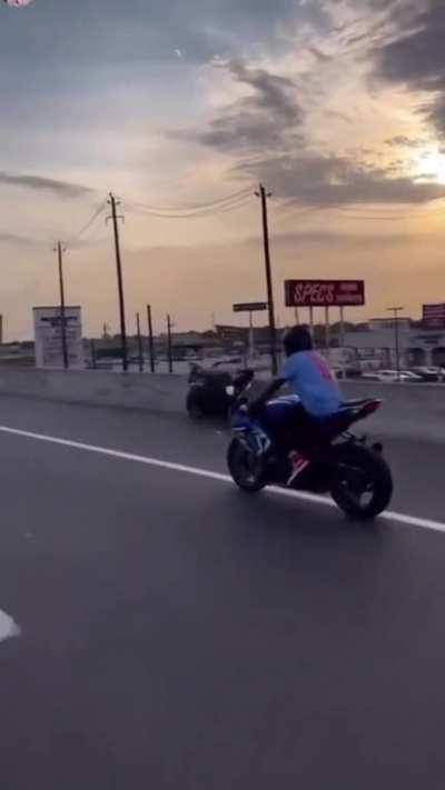 To ghost ride the motorcycle