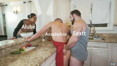 Alube watching Sextt bang Assphelios for the 5th time in a day