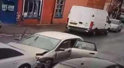 Audi gets rear-ended