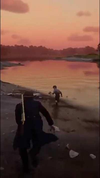 Imp running away from all star