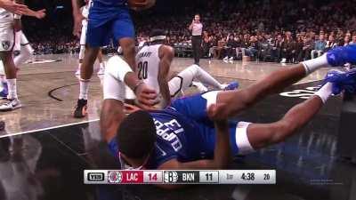 [Highlight] Paul George & James Harden with the two man fast break ending in a tough PG13 and-one