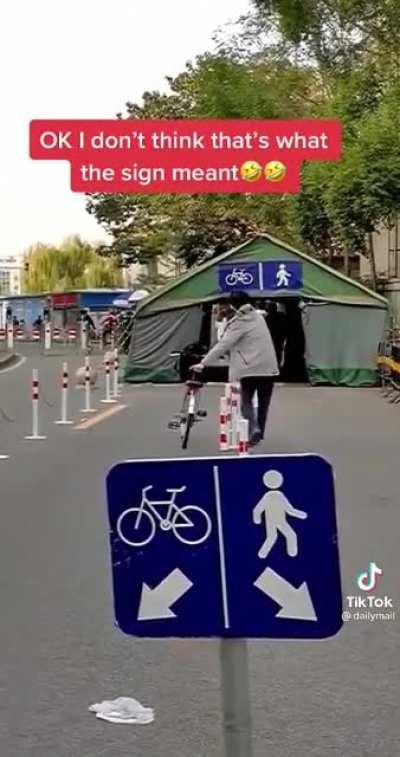 follow the signs sir