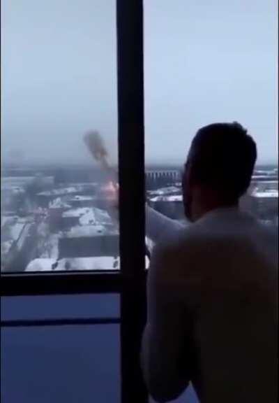 Shooting fireworks from home