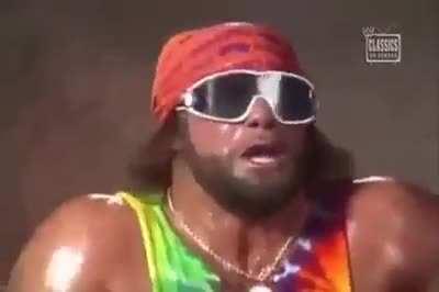 Randy Savage Inhaling.