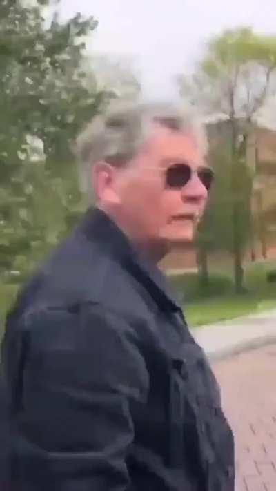 Man walking dog is attacked by teens in the Netherlands.