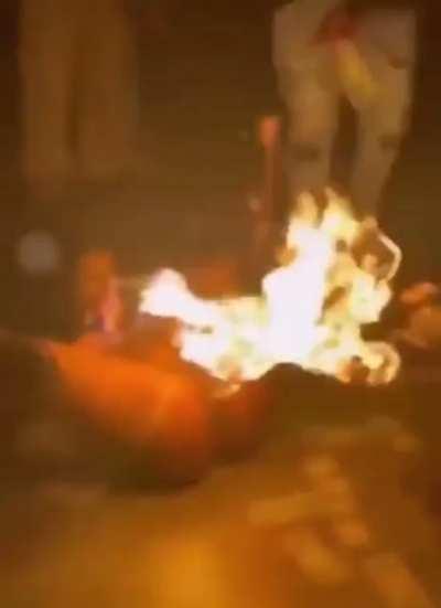 Dollar bills strippers and flames