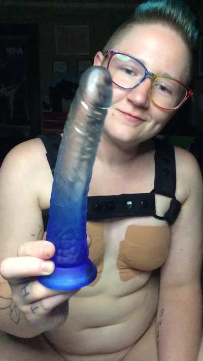 Amateur Cute Dildo NSFW Solo Tease Thick Trans Porn GIF by badwolfbadass