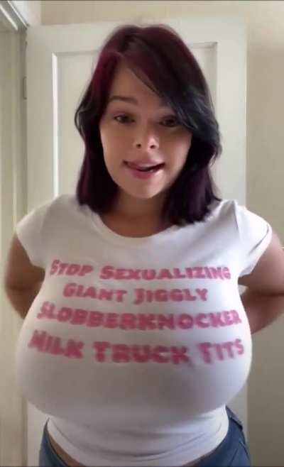 Don't read the words on the t-shirt