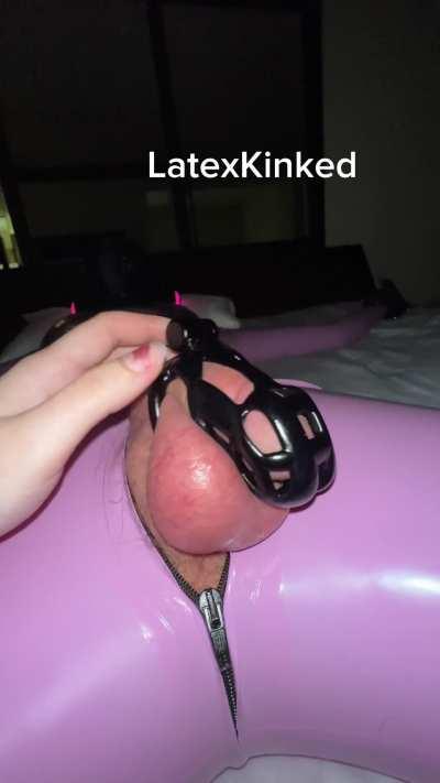 Rubber dolls need to be kept in chastity and teased 