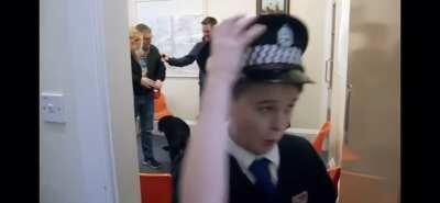 Scottish kid with Tourette’s meeting with local police.