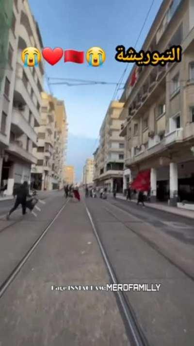 Casablanca just after the match of Morocco vs Portugal