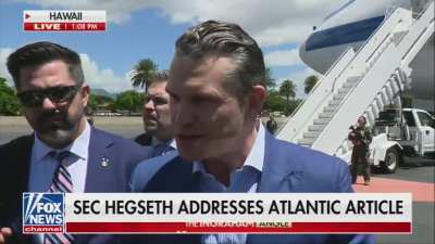 Hegseth - ''So you are talking about a deceitful and highly discredited so-called journalist who has made a profession of peddling hoaxes''