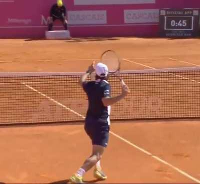 Will there ever be a shot more loaded in name than Pablo’s “Fake Smash No-Look Tweener Half-Volley Drop Shot Winner”? It might also be the best in-game trick shot of all time