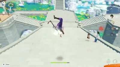 How Xiao mains use the stairs (HBD Xiao!)