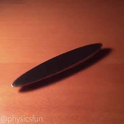 Stainless Steel Rattleback - can only be spun counter clockwise