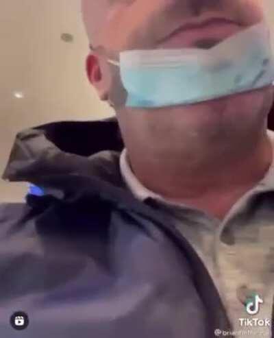 Not wearing a mask correctly