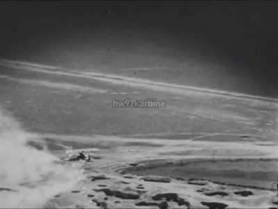 British biplane on a Greek airfield under the guns of a Messerschmitt Bf 109 E circa 1941