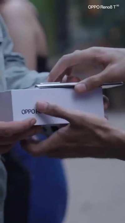 Ranbir's oppo ad. After he threw the mobile.
