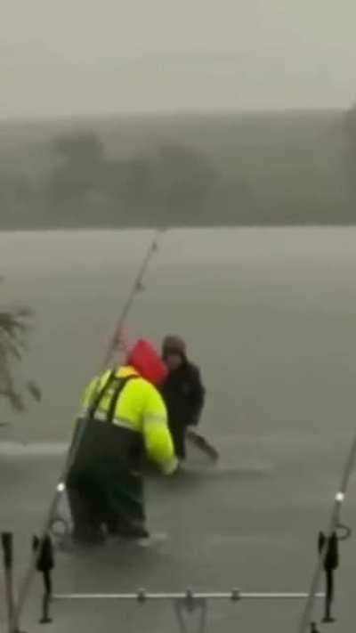 WCGW fishing during a storm.