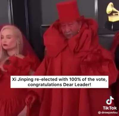 Xi Re-elected with a perfect 100% of Vote! Congratulations, Dear Leader 🎊