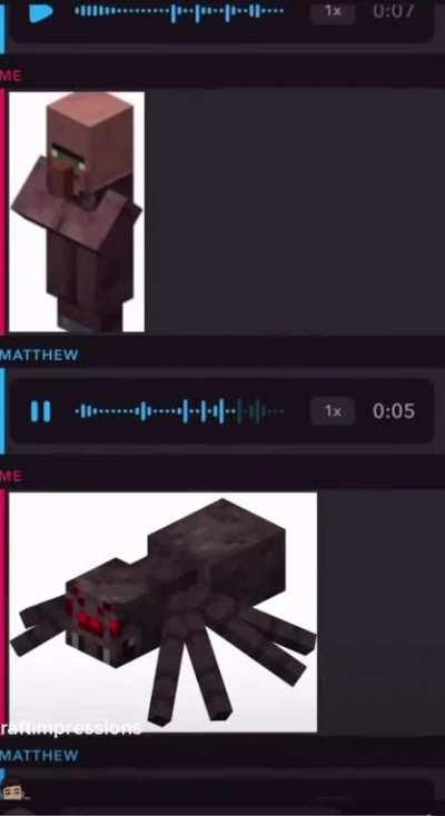 Asked my friend to do mobs impressions…