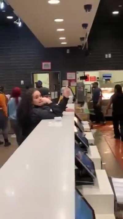 Trashing a McDonalds..