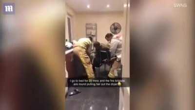 Entering a washing machine is easy but trying to get out is...