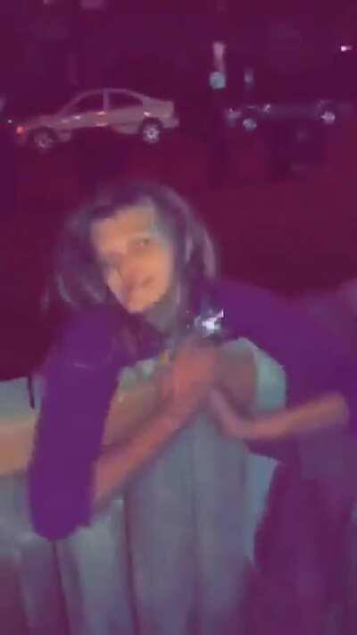 Crackhead Crashes Party