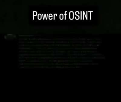 Power of Osint