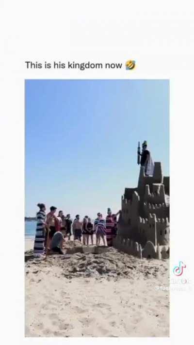 Give a man shovel. He has a great day. 