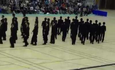 Japanese synchronised walking competitions are on another level.