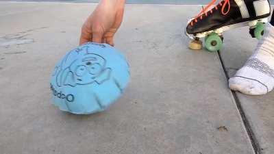 a blue whoopie cushion