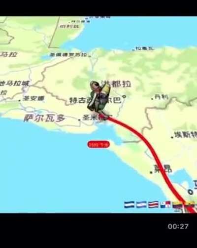 Chinese netizens visualizes the route of how to illegally immigrant from China (HK) to the US