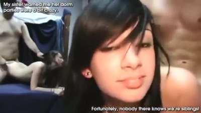 Sister warned me her dorm parties were a bit crazy