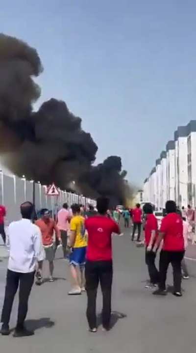 Iranian missile debris falling on Doha, Qatar streets.
