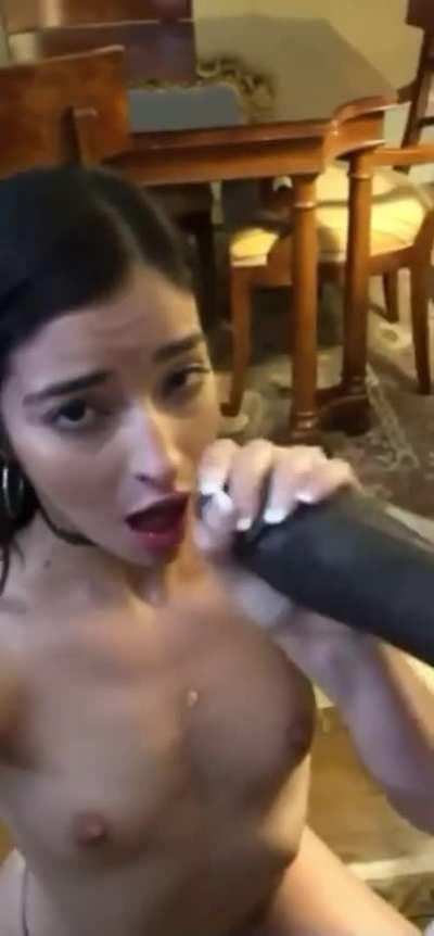 Emily Willis sucking and swallowing huge BBC