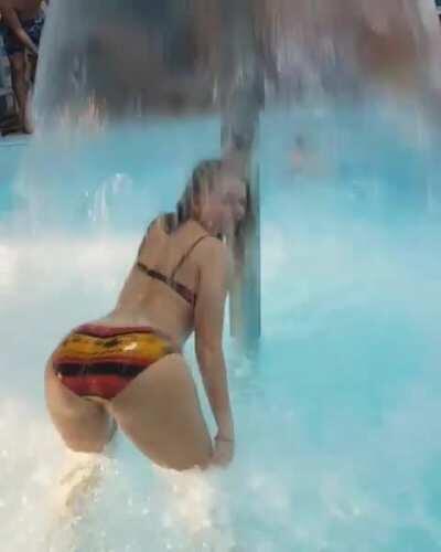 Twerking in a kiddy pool for internet likes.