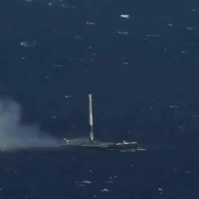 The Falcon 9 returns to Earth