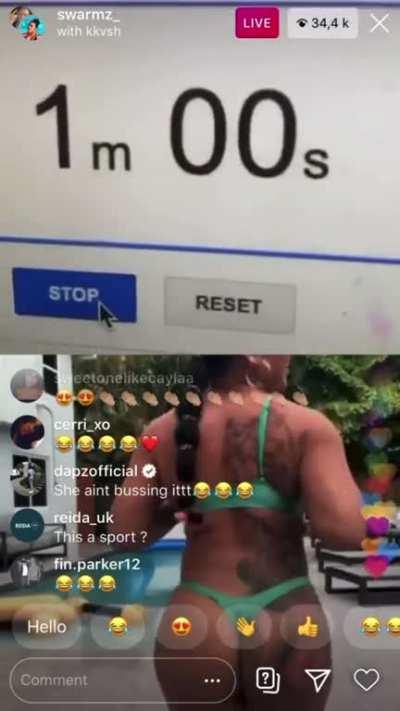 2 minute clap👅👏🏾IG live