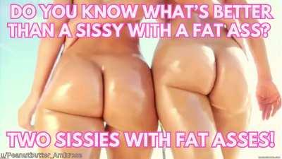 Two sissy asses for the price of one, talk about a good deal