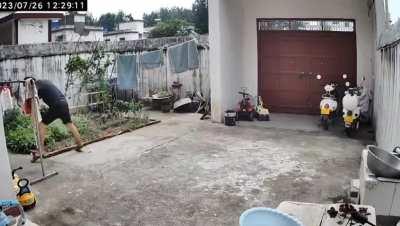 Guy steps outside to light up a smoke. Summons a fire god instead.